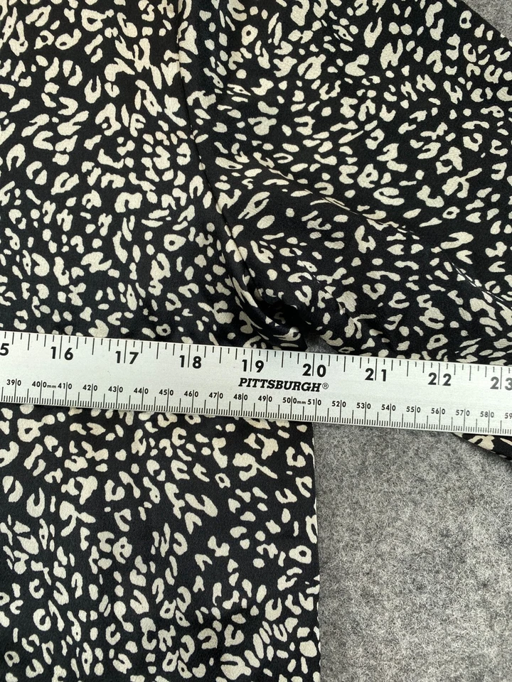 Dennis Basso Топ рубашка женщин 8 черный животных блузка с длинным рукавом повседневный   - Изображение 2 из 4