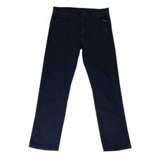 Wrangler Jeans men's 36 x 34 Regular Fit Straight cowboy cut blue denim pants