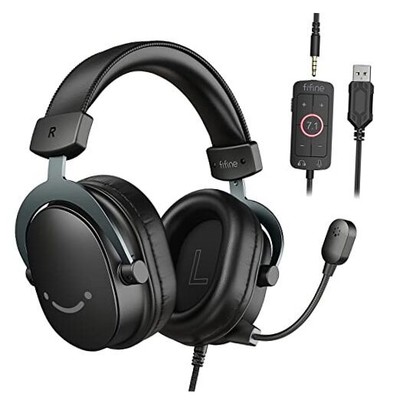  PC Gaming Headset, USB Headset with 7.1 Surround Sound, Detachable Black
