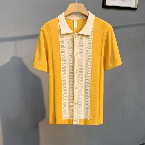 Camisa de vestir de boda de playa de guayabera cubana informal con botones de manga corta para hombre - Imagen 7 de 31