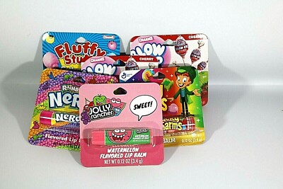 Lip Balm Nerds, Jolly Rancher, Blow Pops Candy Flavored 0.12 oz 