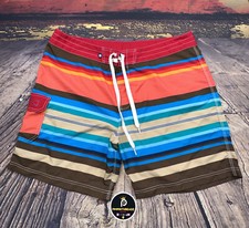 Sperry Swimming Trunks Mens 38 XL Swim Board Shorts Striped Docksider Boating