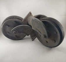 Pair VTG Roll-Rite Self Energizing Kingpin-less Fork Swivel Caster Large 10"