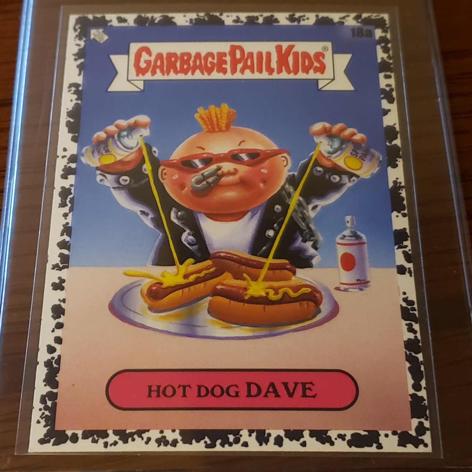 2021 Topps Garbage Pail Kids Food Fight Black #18a Hot Dog Dave front