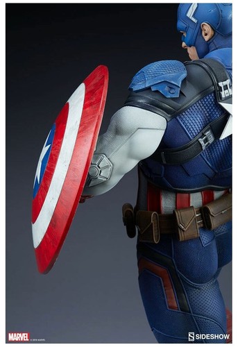 MARVEL Captain America Premium Format Figure 1/4 Statue Sideshow - Foto 16 di 18