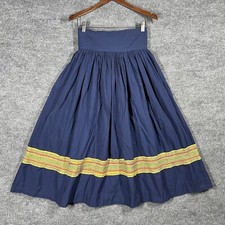 VINTAGE 50s Rockabilly Circle Skirt Size Small 24 Novelty Striped Floral Cotton