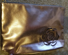 Lancome Metallic Gold color Makeup Bag Case