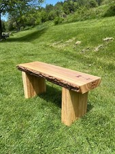 Live Edge Bench With Cedar Bow Ties