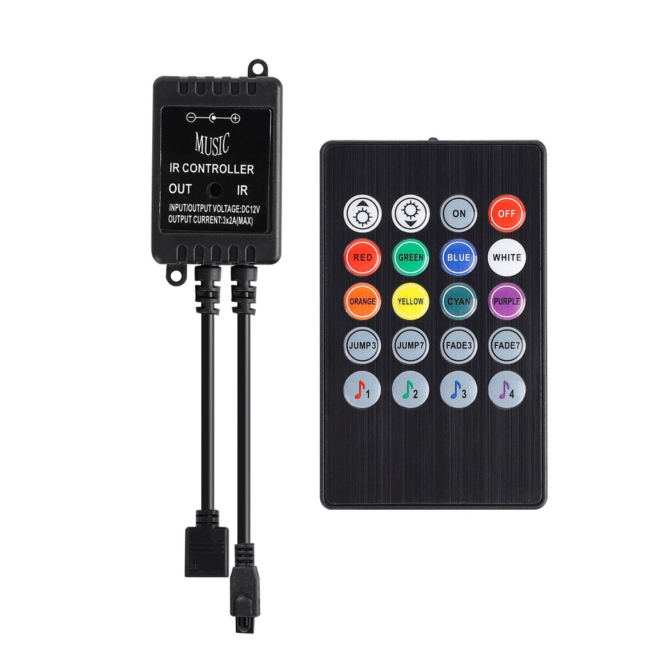 Smd Remote Control RGB Remote Controller for 3528/5050 SMD LED Strip Light IR Music ...