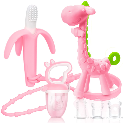 Baby Teething Toys for Girls and Natural Organic Fruit Feeder Pacifier/Baby Teet