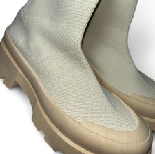 Beige Chunky Knit Sock Ankle Boots | Trendy & Cozy|Winter