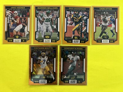2023 Panini Score Gold & Gold Refractors Parallel 7 Card Lot Boutte Rc McNabb