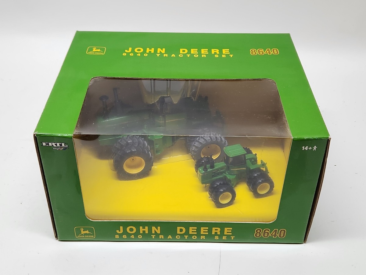 John Deere 8640 4wd Tractor Set 2008 Plow City By Ertl 1/32 & 1/64
