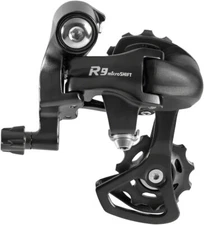microSHIFT R9 Rear Derailleur - 9-Speed Short Cage Shimano Road Compatible Black