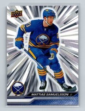 2023-24 UD Series 1 Base Outburst Silver #22 Mattias Samuelsson Buffalo Sabres