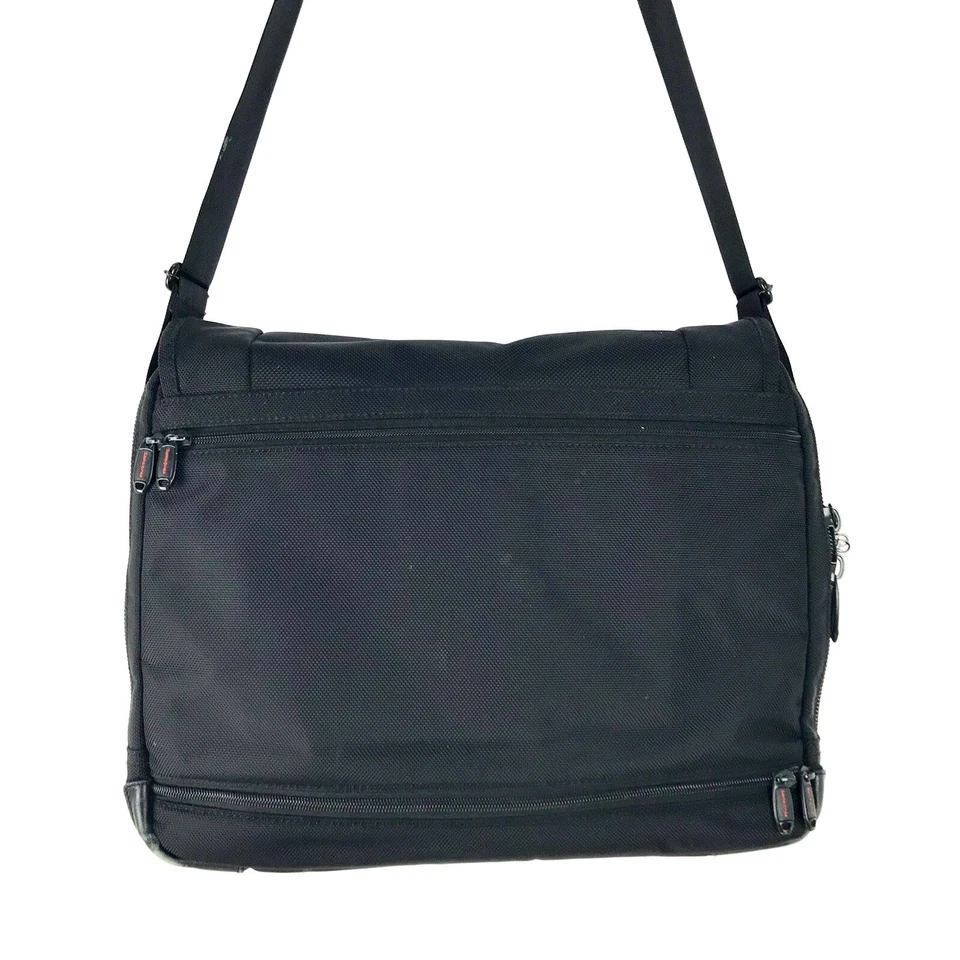 Bolso para portátil Samsonite, negro, correa para el hombro, bloqueable viaje de negocios en muy buena condición Foto 4 de 4