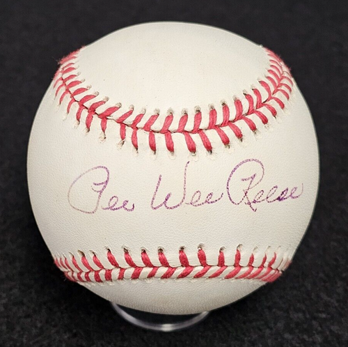 PEE WEE REESE Signed Official MLB Baseball-HALL OF FAME-BROOKLYN DODGERS-PSA - Picture 1 of 9