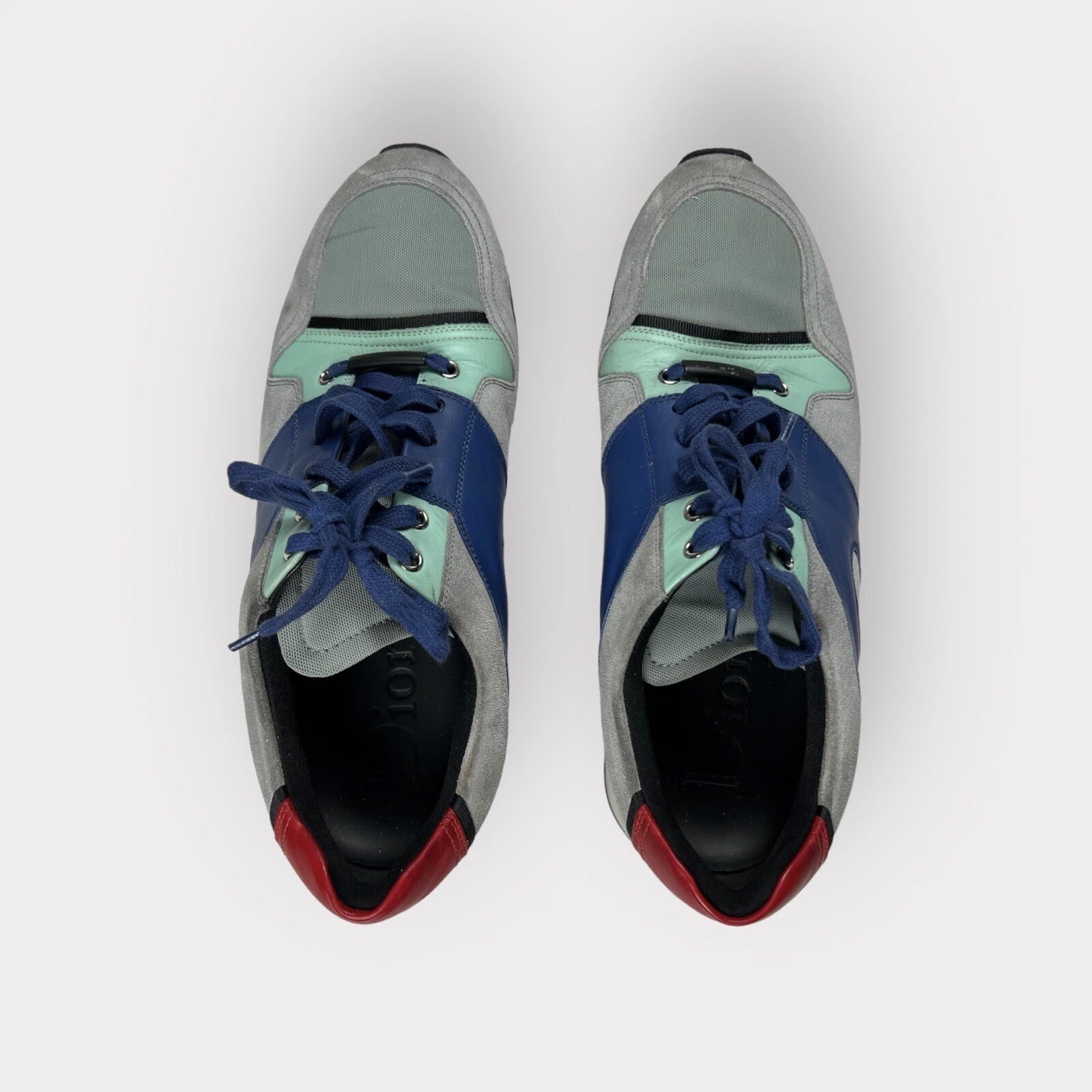 Baskets Christian Dior hommes bloc couleur Dior homme vert rouge taille 10 ITALIE