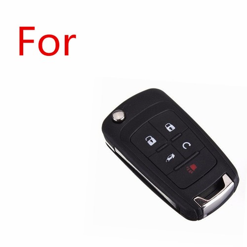 Black Fob Remote Key Case Cover for Chevy Camaro Cruze Volt Spark Sonic Malidu - Imagen 2 de 2