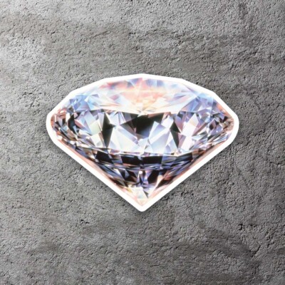 Diamond Gemstone Vinyl Sticker 3.5 in Wide Includes Two Stickers