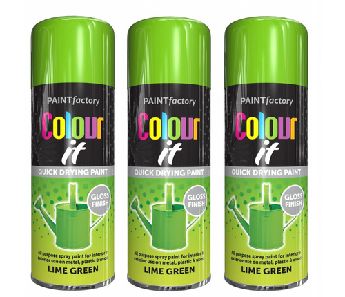 3 latas de pintura en aerosol con acabado verde lima para automóvil camioneta bicicleta 400 ml - Imagen 5 de 6