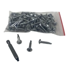 100 Pack Zinc 1" Inch Length Torx Self Tapping Sheet Metal Cargo Trailer Screws