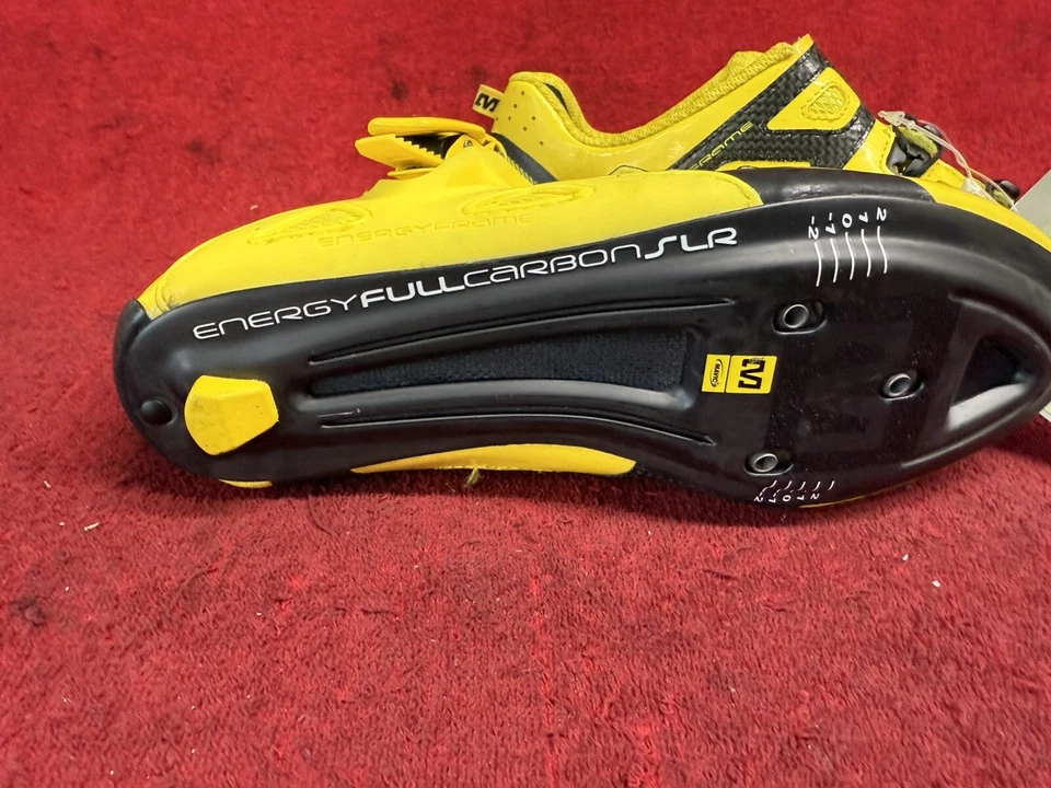 Zapatos de Ciclismo Mavic Talla 5 Amarillo Ergoride Fibra de Carbono Bicicleta de Carretera Spinning Foto 3 de 4
