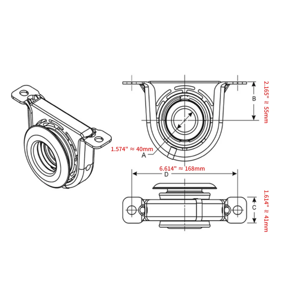 211359X Driveshaft Carrier Support Bearing Dana Spicer Ford F250 F350 Super Duty - Image 2 of 4