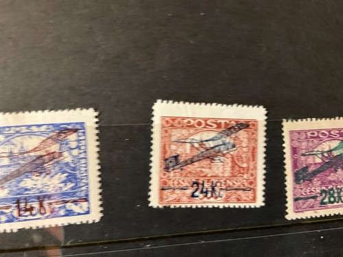 JUEGO CORREO AÉREO CHECOSLOVAQUIA 1920 sg 218-220 MH COMO NUEVO-159 - Imagen 3 de 8