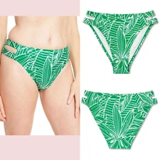 NWT $20 Tabitha Brown Target [ Small ] rint Mid Waist Cutout Bikini Bottom #5408