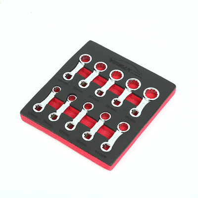 10pc Torque Wrench Spanner 12 Point Adaptor Set, 3/8'' Drive, Metric: 10mm - 19mm