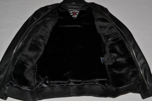 HUDSON OUTERWEAR REAL LEATHER BOMBER JACKET BLACK REMOVABLE LINING MENS NEW - Picture 4 of 7