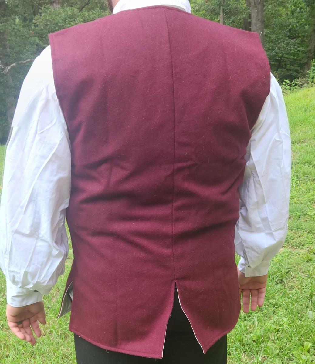 18th 19th Century Waist Coat Vest Wool Revolutionary War Colonial big  sizes