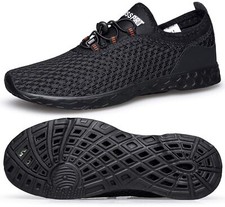 DOUSSPRT Men's Water Shoes Quick Drying Sports Aqua Shoes 10.5 Allblack 3