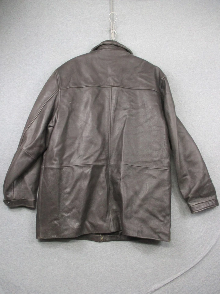 Chaqueta grande de cuero marrón suave forro de lana genuina para motocicleta Wilke Rodriguez Foto 3 de 4