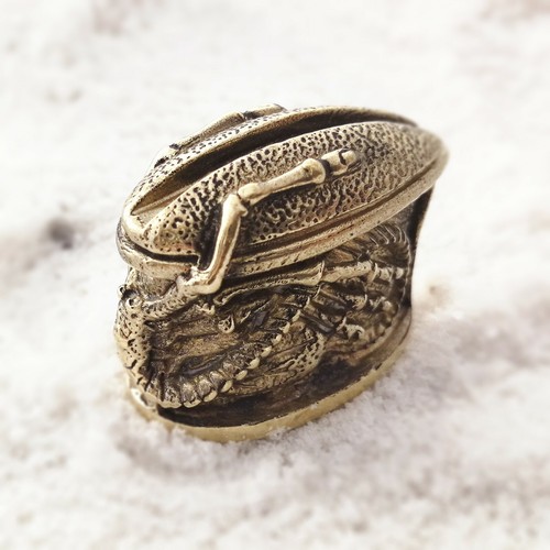 NEW Knife Pommel Finger Guard Bronze Knives Making Handle PREDATOR vs ALIEN CooB - Picture 7 of 11