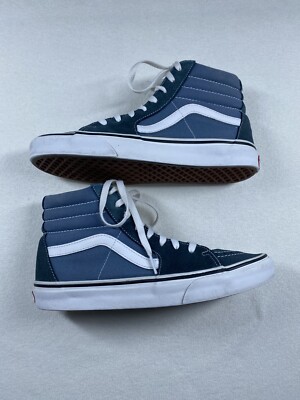 VANS Mens Sk8 Hi 507452 High Top Blue w/ White Skateboard Shoes Size US 8.0 Mens