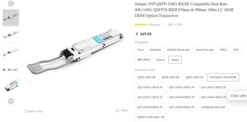 ✳️Duty Free✳️Juniper JNP-QSFP-100G-BXSR Compatible Dual Rate 40G/100G🔥 - Picture 2 of 4