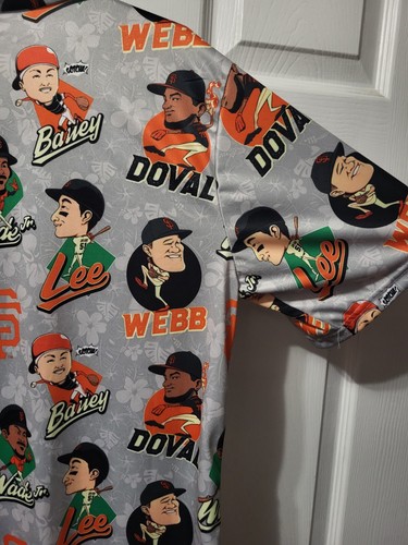 San Francisco Giants Hemd Herren M SGA 2024 PLAYERS Aloha Hawaiian Webb Bailey SF - Bild 10 von 11