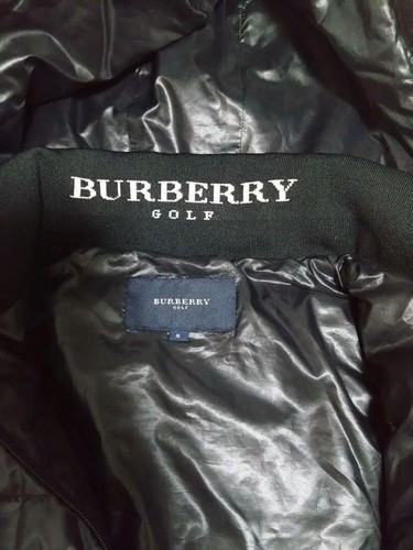 Burberry Down Jacket Large Logo Black Size S Used - Picture 2 of 10