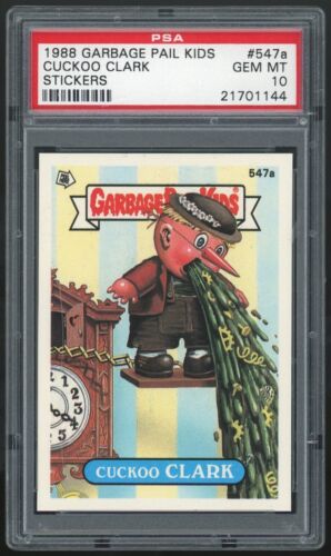 1988 Topps Garbage Pail Kids 14th Series #547a Cuckoo Clark PSA 10 GEM MINT Os14 - Picture 1 of 2