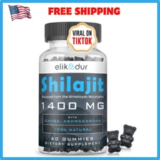 60 Count Organic Himalayan Shilajit Gummies with 85+ Trace Minerals for Energy..