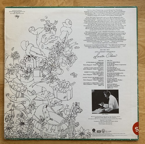 USED! RECORD MAY BE SCRATCHED, TORN COVER! Merle Haggard’s: Christmas-E - Picture 2 of 4