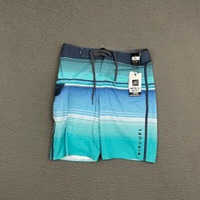RIP CURL Mirage Board Shorts Mens Size 29 Blue Striped Surfer Swim Casual Beach