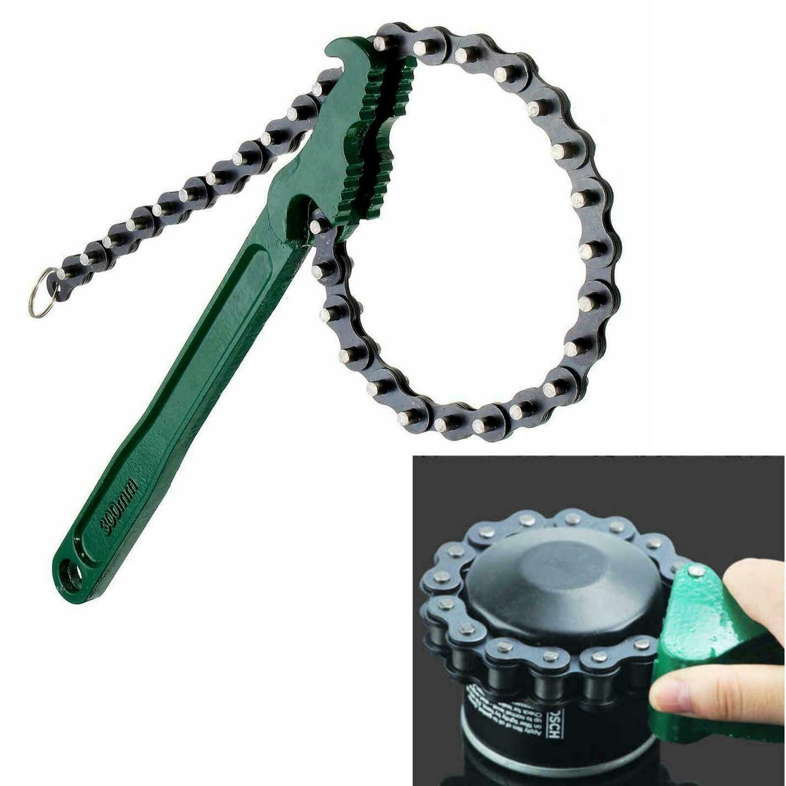 Chiave A Catena Per Filtro Olio Auto Doppia Ganascia Reversibile 225 Mm O 300mm