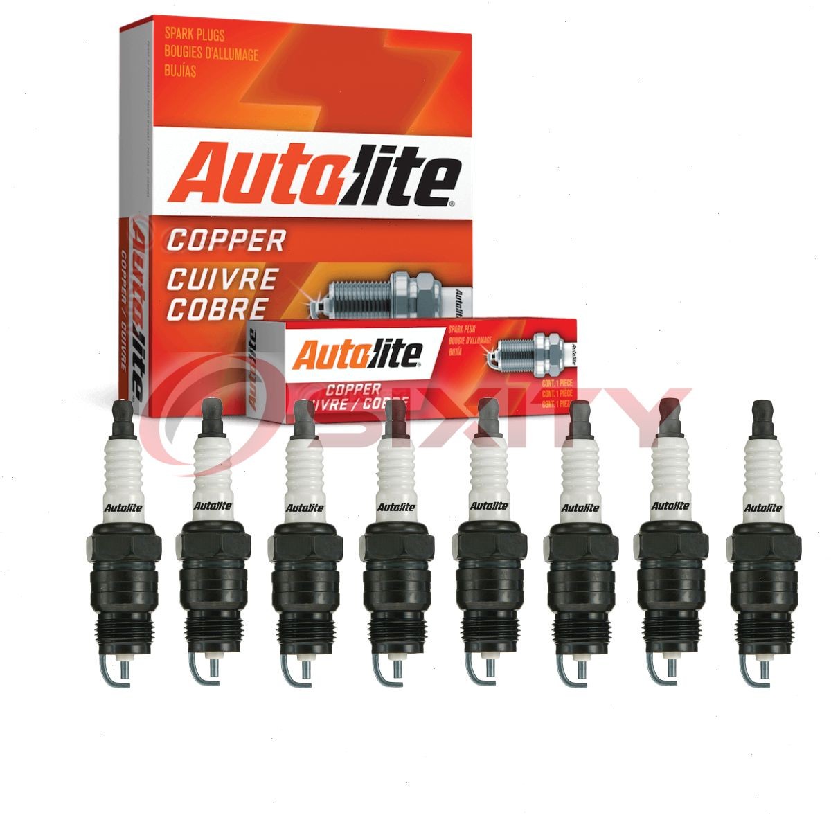 8 pc Autolite Copper Core 5125 Spark Plugs for BSF44C 7538 4652 41-604 100 hg