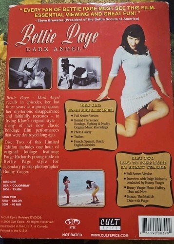 Bettie Page: Dark Angel (DVD)Two Disc And Bettie Page Uncovered DVD - Picture 2 of 10