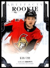 2017-18 Upper Deck Artifacts Rookie Redemptions Logan Brown 639/799 Ottawa