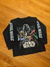 Vintage 2000s Kids Star Wars Yoda Long Sleeve Shirt sz M