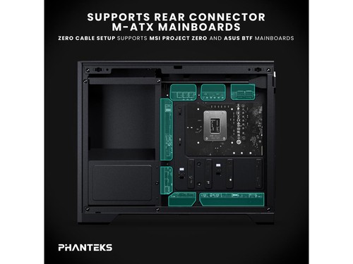 Phanteks XT M3, kompaktes Micro-ATX Gaming Gehäuse, High Airflow Performance Mesh, - Bild 4 von 5